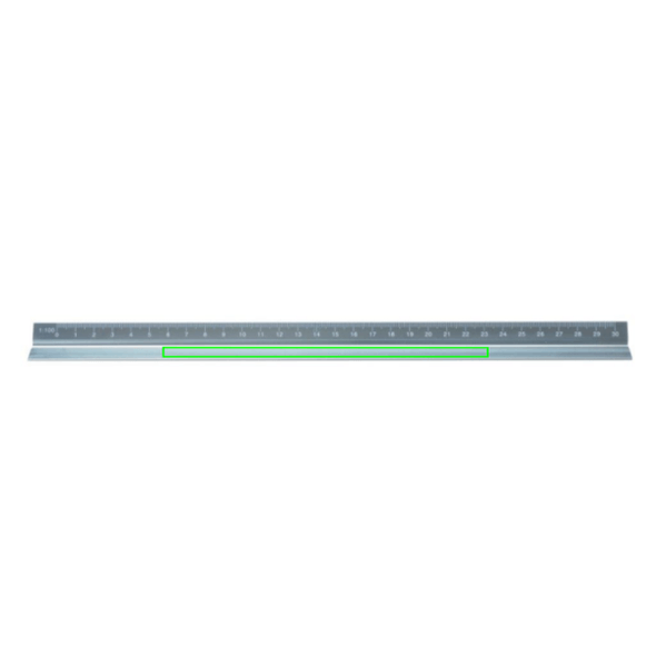 Trekantlineal af aluminium - 30 cm